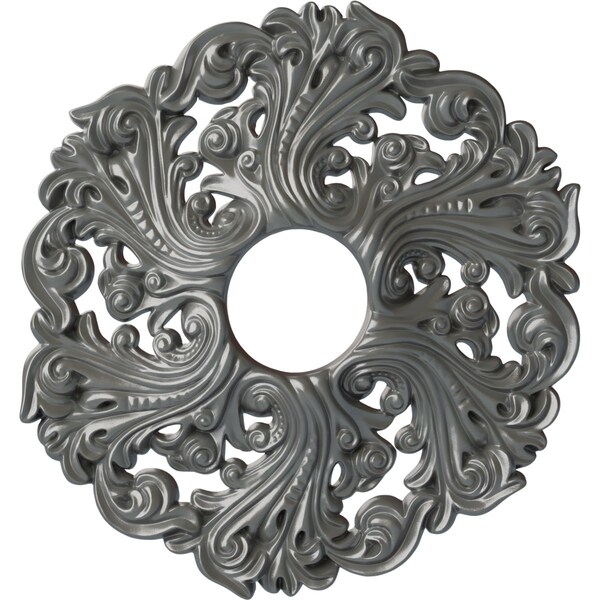 Ekena Millwork Orrington Ceiling Medallion (Fits Canopies up to 4 3/4"), 19 5/8"OD x 4 3/4"ID x 1 3/4"P, Silver CM19ORSLS - main